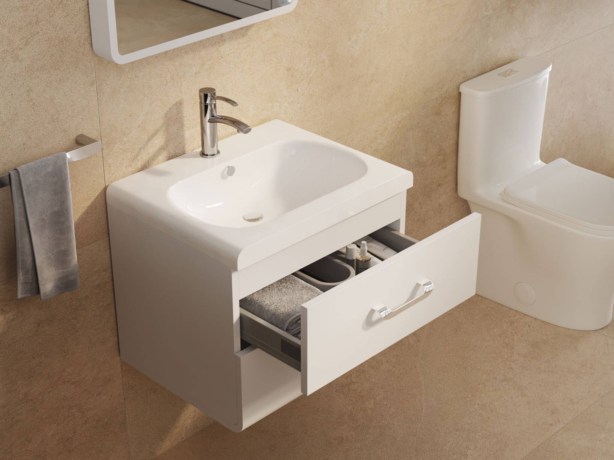 Llave monomando baja para lavabo l&iacute;nea Ribbon&reg; en cromo pulido,,hi-res image number null