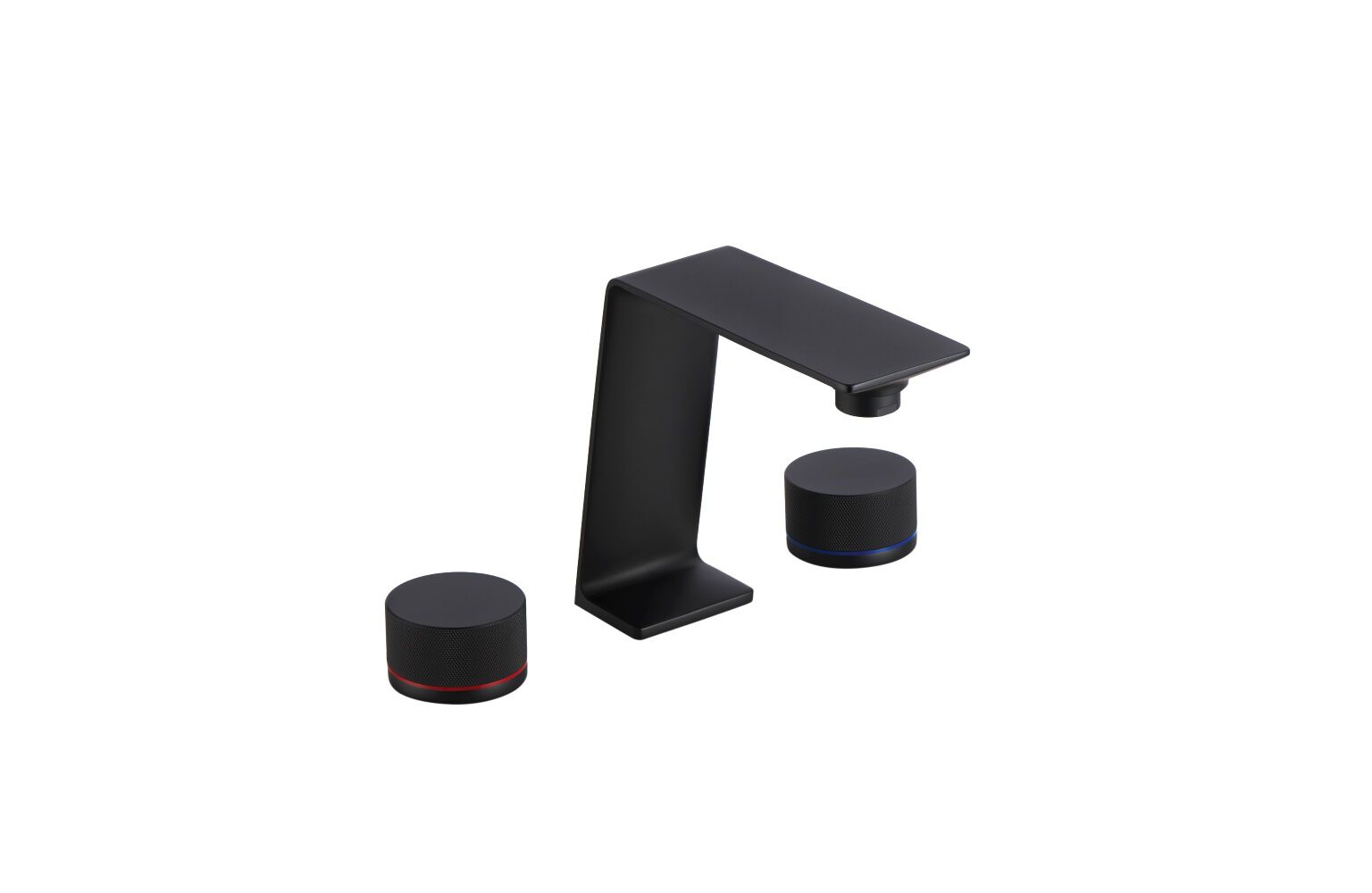 Llave duomando para lavabo l&iacute;nea Weismar en negro mate,,hi-res image number null
