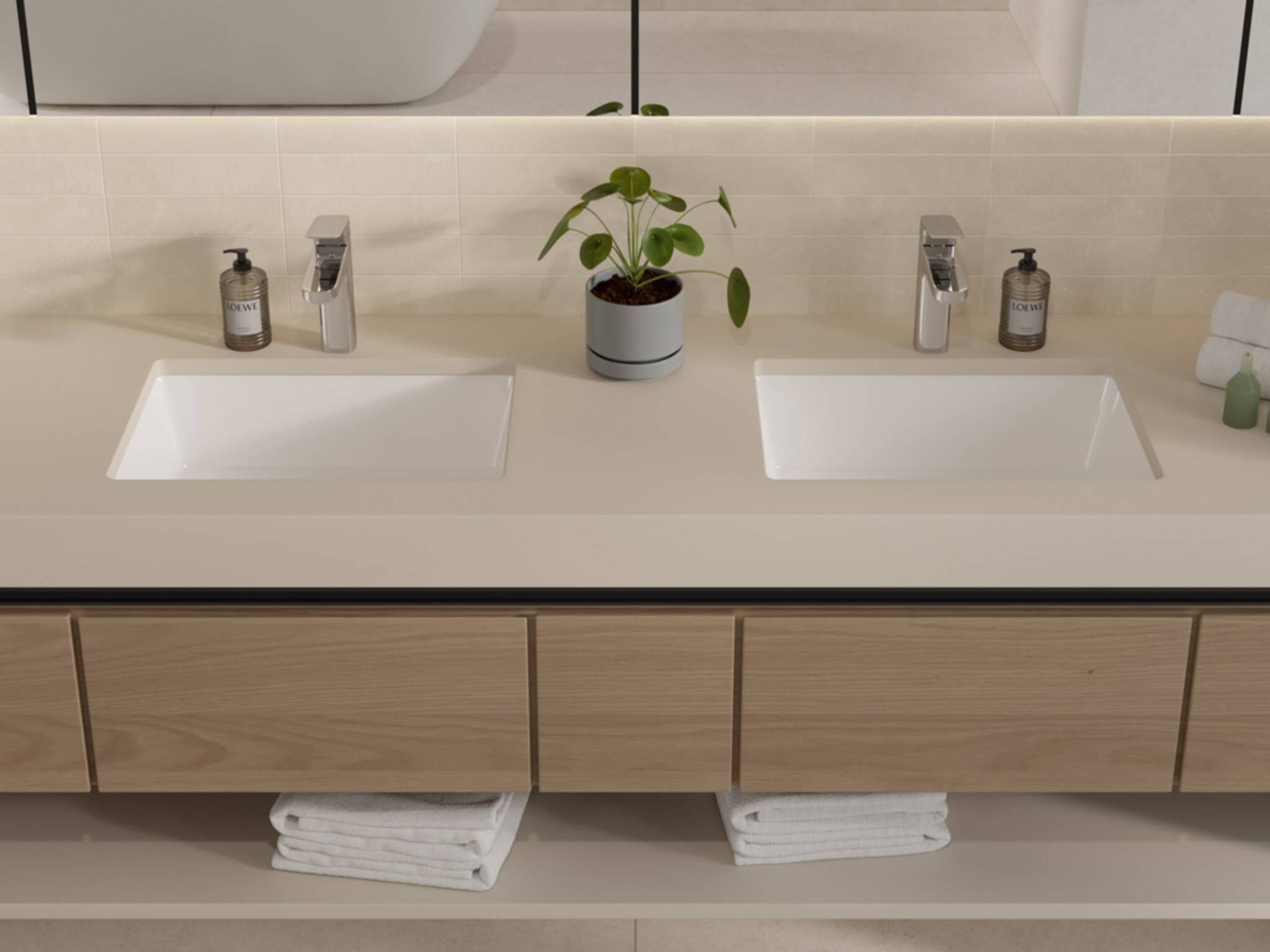 Llave monomando baja para lavabo l&iacute;nea Duna en cromo pulido,,hi-res image number null