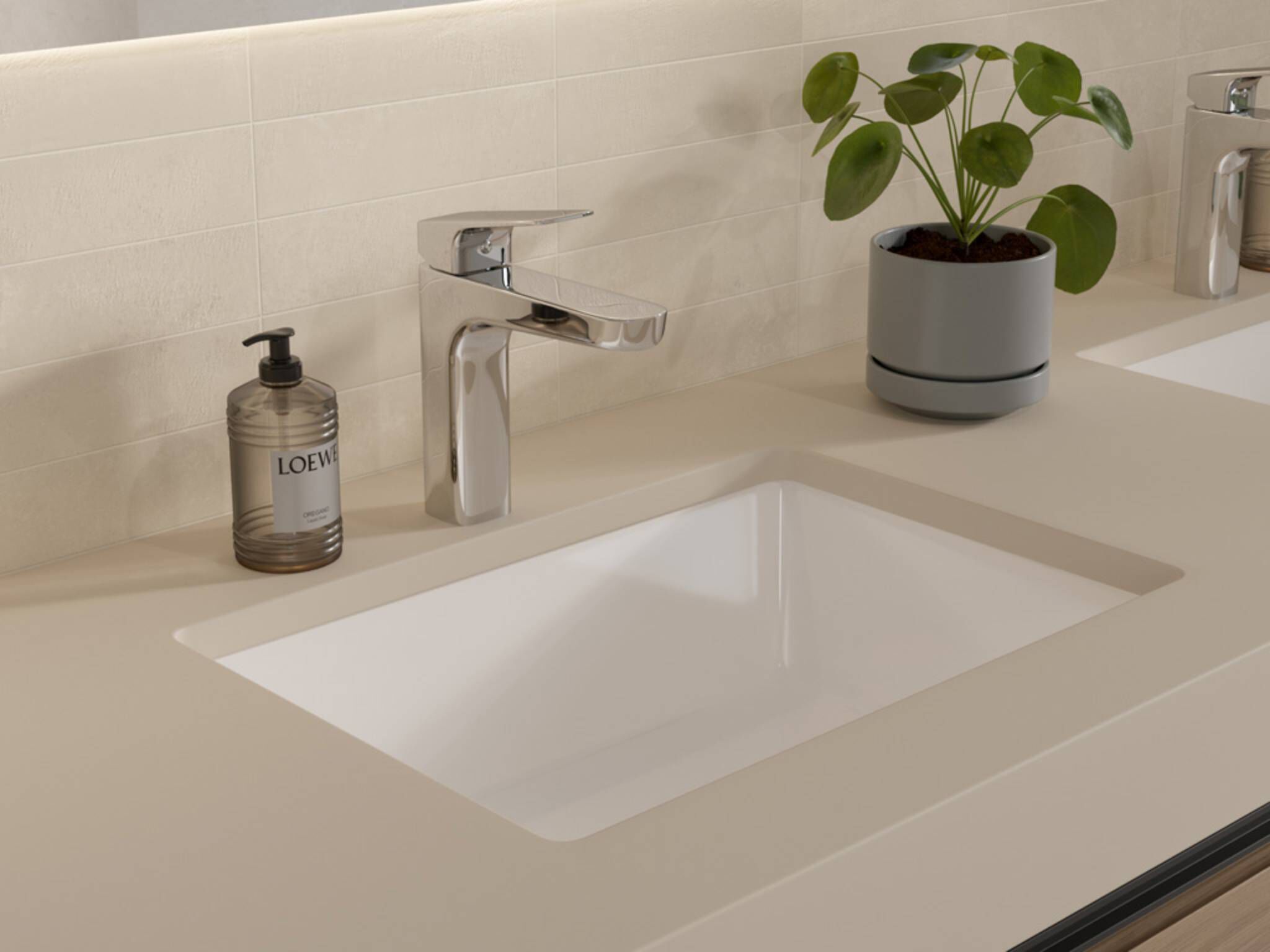 Llave monomando baja para lavabo l&iacute;nea Duna en cromo pulido,,hi-res image number null