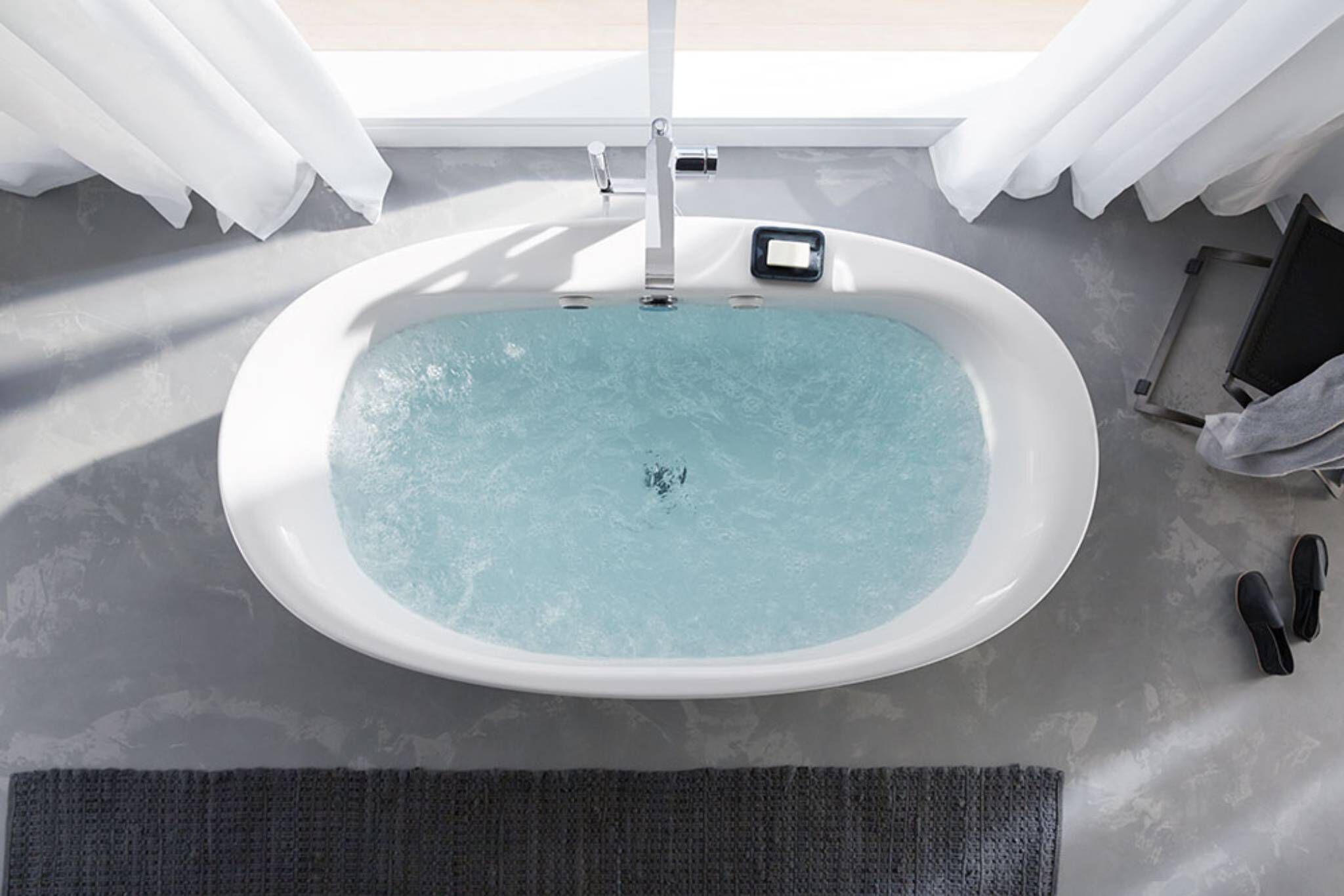 Llave monomando alta para tina l&iacute;nea Composed en cromo pulido,,hi-res image number null