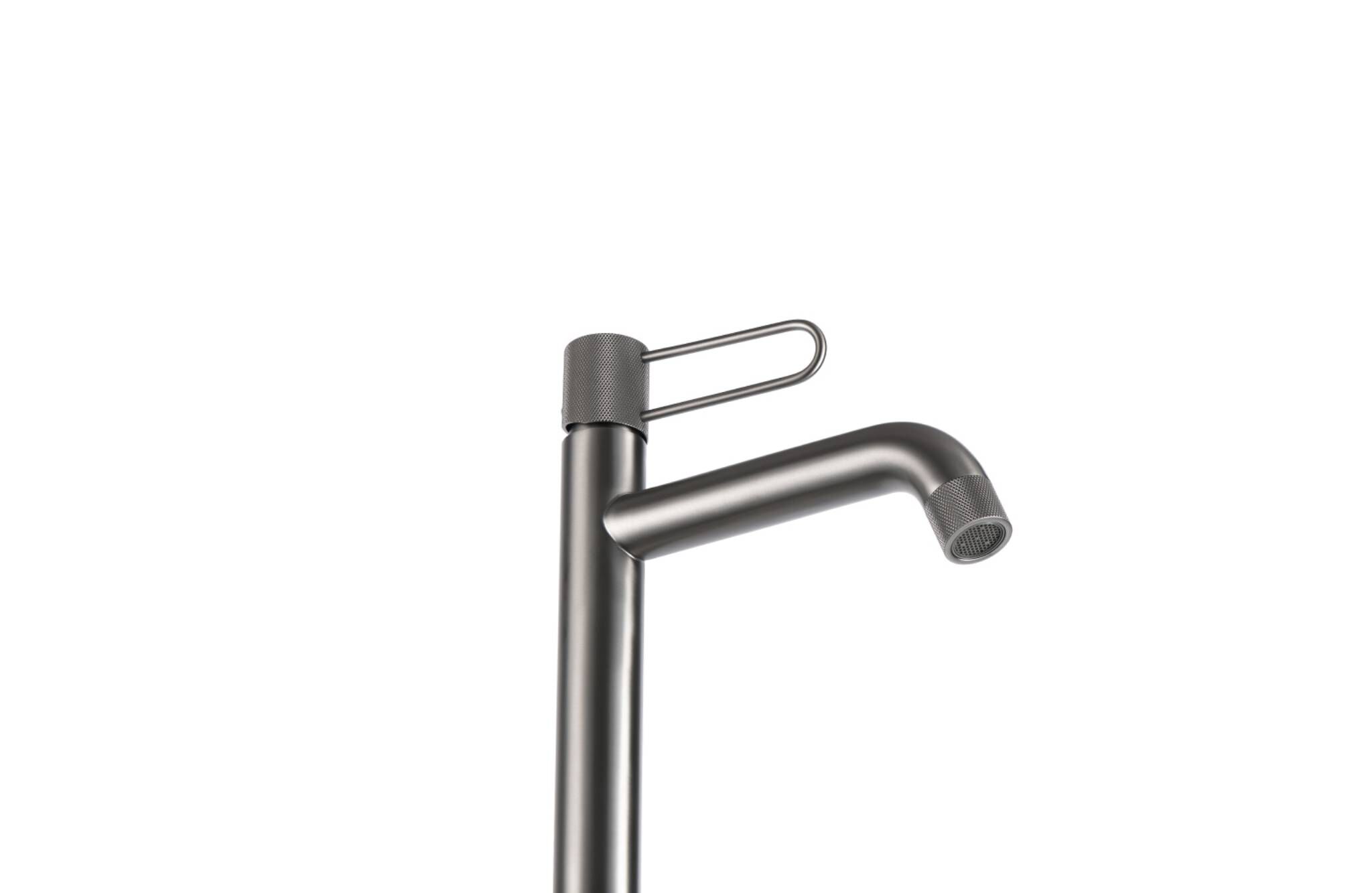 Llave monomando alta para lavabo l&iacute;nea Meyer en titanio mate,,hi-res image number null